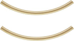 30pcs Adabele Real Gold Plated Sterling Silver Curved Tube 20mm, Hole 1.5mm - Image 13
