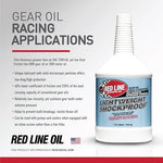 Side view of Red Line 58404 fluid bottle indicating volume measurements