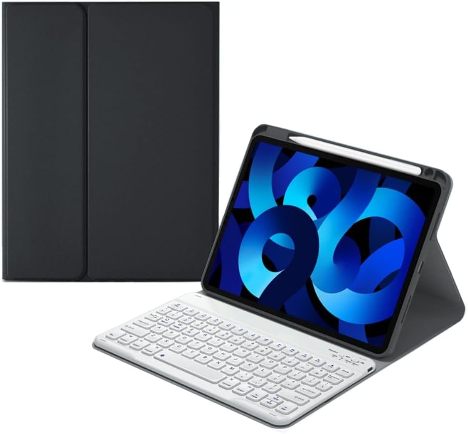 kaitesi Keyboard Case for iPad Pro 11 Inch 4th Generation 2022 1st/2nd/3rd Gen Case with Keyboard Pencil Charging Holder Concave Key Detachable Bluetooth Keyboard Cover,Blue - Image 15