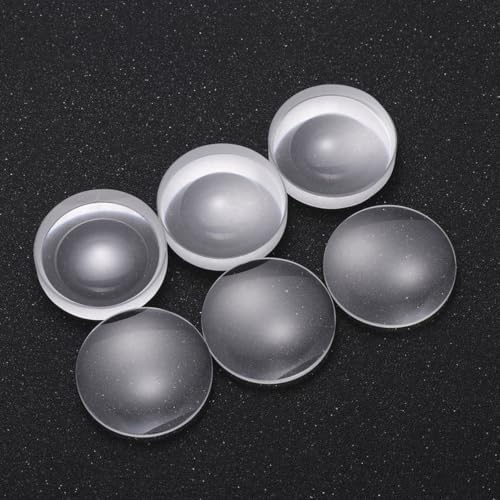 Optical glass lenses arranged for light refraction experiment