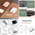 AOCOOLFAN portable personal fan compact size demonstration held inside a travel bag