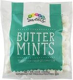 Hospitality Mints creamy peppermint candy pieces next to a cup of after dinner coffee.
