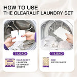 Washing machine compatibility view demonstrating use of lavender scent detergent sheets.