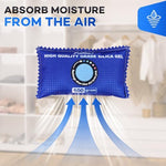 FURWEY moisture absorber packs inside a storage bin for mold prevention