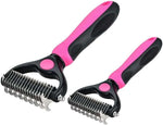 Sakerplus Double-Sided Pet Grooming Rake,Dematting Undercoat Rake for Dogs and Cats, 2-in-1 Dematting Comb, Pet Grooming Rake for Long Hair Pets (Blue, large) - Image 9