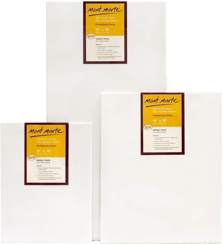 Mont Marte Global premium thick canvas front view professional art supply