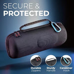 HomEquip speaker storage container open view highlighting soft velvet lining