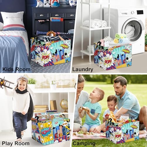 Clastyle durable polyester kids room storage organizer showing top metal support frame