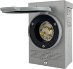 Reliance Controls outdoor backup power inlet box front view
