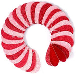 Authentic Valentine party ornaments displaying vibrant color gradients