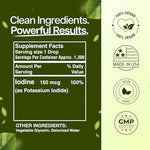 Liquid iodine drops for metabolism and daily energy boost