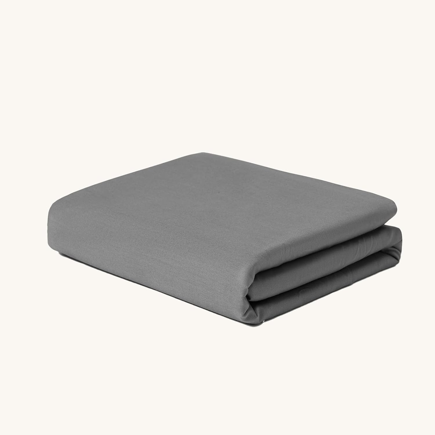 Aimon 100% cotton weighted blanket cover dark grey front view