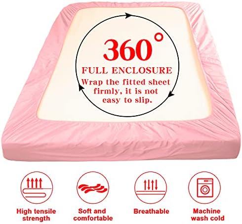 NTBAY twin bed sheet showing deep pocket elastic corner