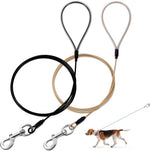 Chew Proof Dog Leash,6FT Metal Cable Lead,Heavy Duty Leash Made of Coated Wire Rope,Chew Resistant,Great for Large Dogs and Teething Puppies (Black+Blue, 6ft) - Image 10