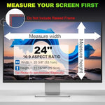 Anti blue light eye protection film for desktop monitor showing blue light blocking layer properties.