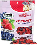 Exotic Nutrition Crunchez Berry Blend front view premium packaging for exotic pet treats