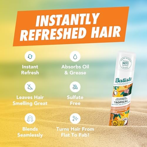 Batiste tropical dry shampoo size and volume details