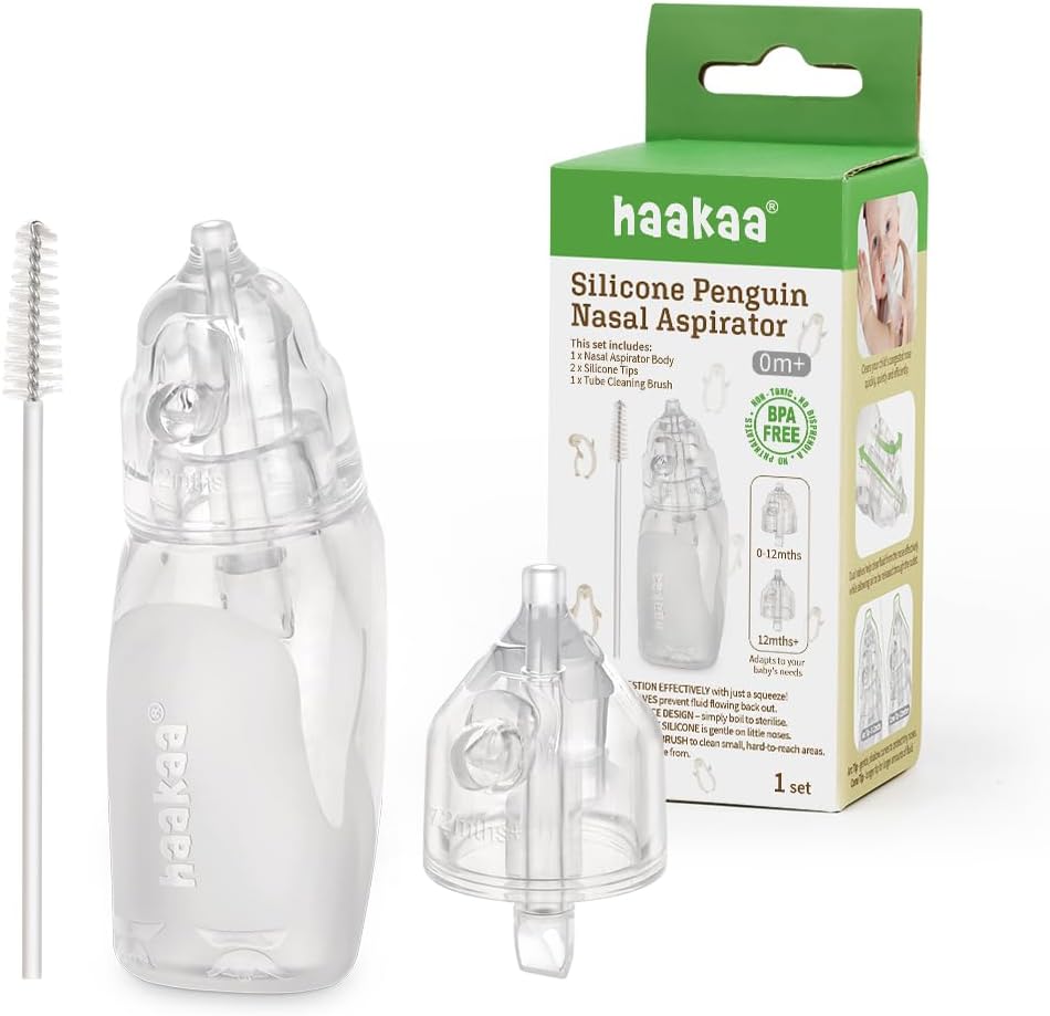 Haakaa Penguin Nasal Aspirator front view for baby
