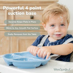 WeeSprout baby plate showing four-point suction base