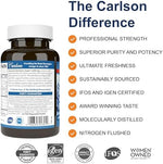 Carlson Norwegian cod liver oil capsules supplement facts and ingredients label