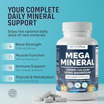 BARIPLUS bariatric friendly mega mineral complex showing ingredient list and vitamin D3 content