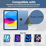 MoKo detachable Bluetooth keyboard case for iPad Tenth Generation showcasing the multi touch trackpad layout.