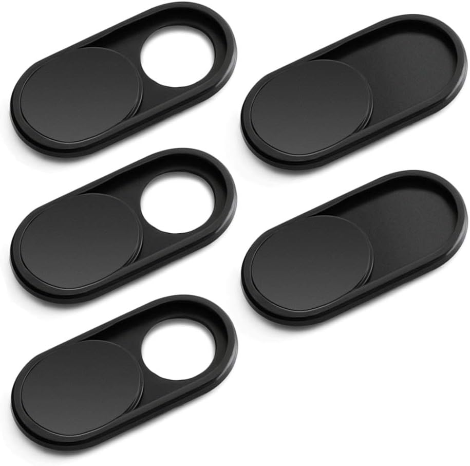 CloudValley webcam cover slide front view premium matte black metal privacy sticker