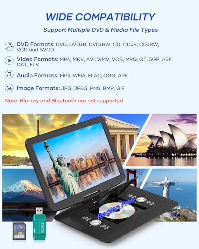 WONNIE rechargeable electronic companion display highlighting the dual loud stereo speakers and internal disc drive tray