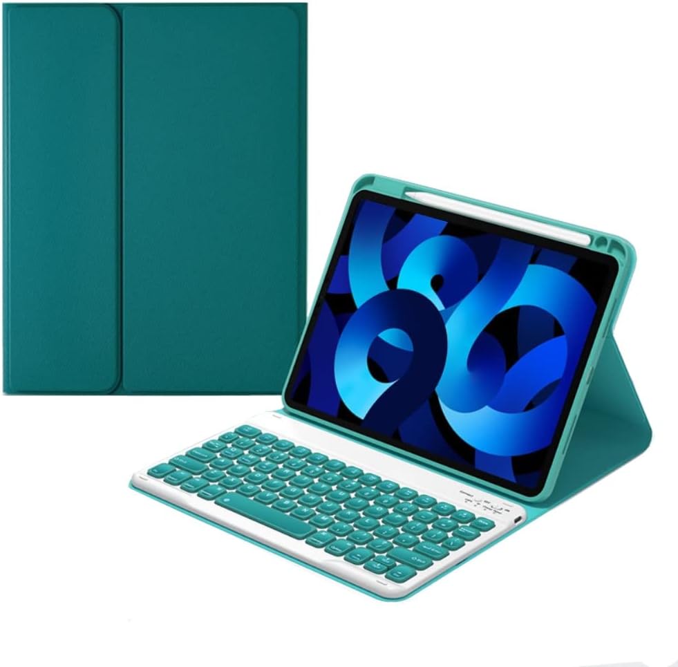 kaitesi Keyboard Case for iPad Pro 11 Inch 4th Generation 2022 1st/2nd/3rd Gen Case with Keyboard Pencil Charging Holder Concave Key Detachable Bluetooth Keyboard Cover,Blue - Image 12