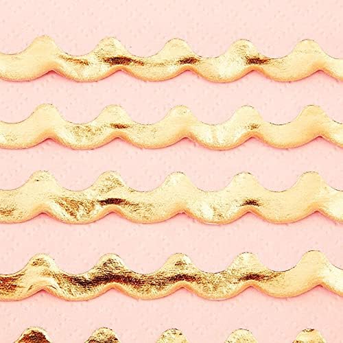 Top view of 50 pack disposable pink and gold foil napkins