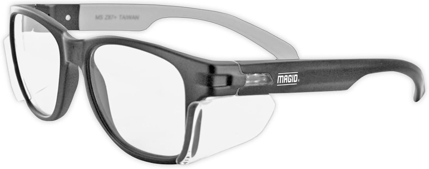 Magid Gemstone Y50 safety glasses front view with clear lenses