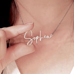 PicturesOnGold sterling silver name necklace close up detail