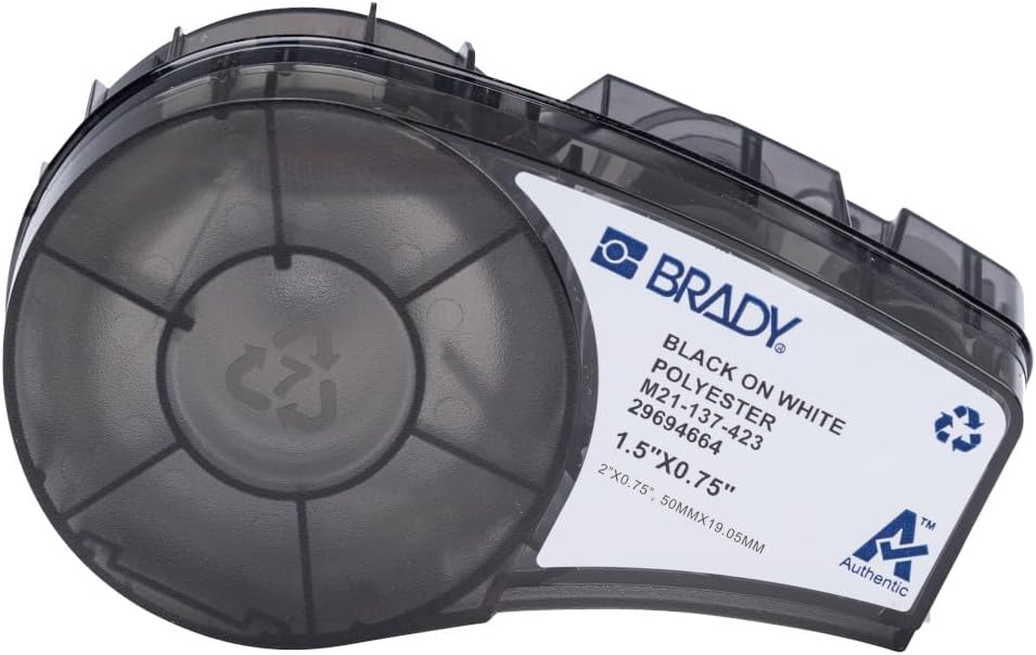 Brady industrial label cartridge side profile
