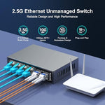 Nicgiga fanless metal ethernet switch highlighting the durable side ventilation design