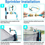 FCLLD non toxic water park kit with included zip ties and three quarter inch garden hose adapter accessories