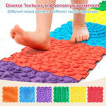 Close up of Edusense textured puzzle mat surfaces