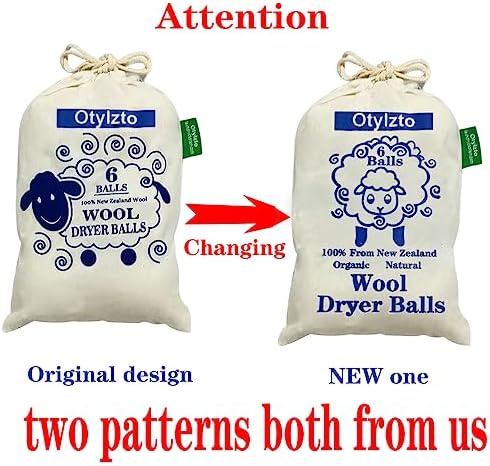 Six extra large white wool balls used as a natural fabric softener