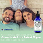 Four ounce glass bottle packaging protecting premium silver solution integrity