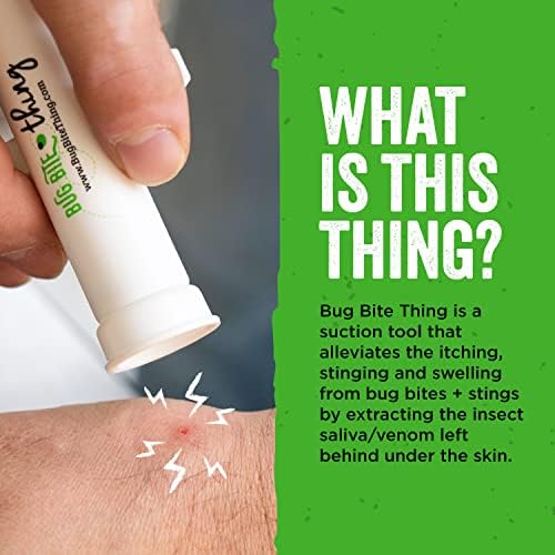 Bug Bite Thing device being used on a mosquito bite for suction