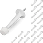 HOMOTEK 8 Pack Heavy Duty Solid Rigid Door Stop with Soft Rubber Tip, Zinc Die Cast Door Stopper Protect Wall & Door,Brass Bronze - Image 12