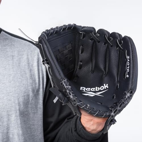Side profile of 9-inch baseball glove showing pre-formed pocket