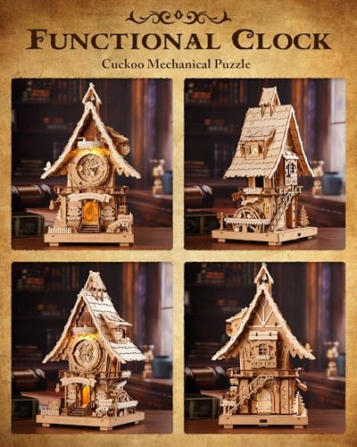 Top view of ROKR 3D wooden mechanical puzzle gear system