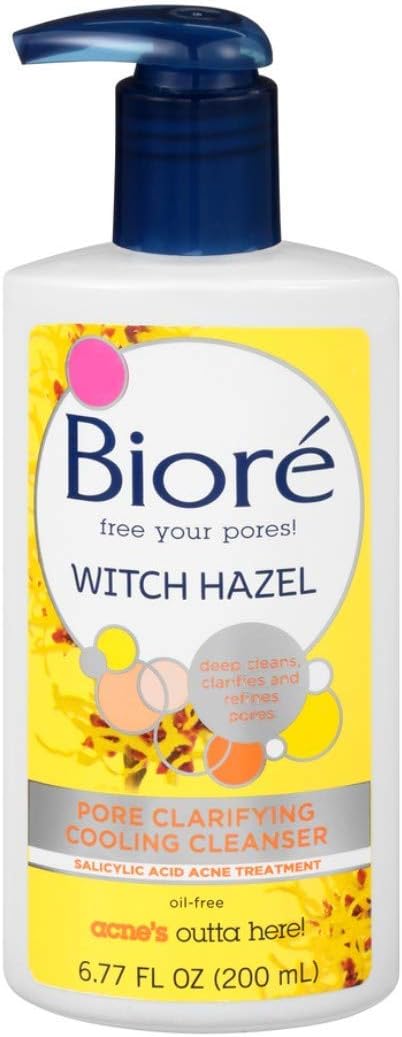 Biore Witch Hazel Cooling Cleanser pack of two bottles front view