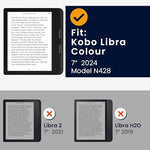 Folded origami stand position for Kobo Libra Colour case