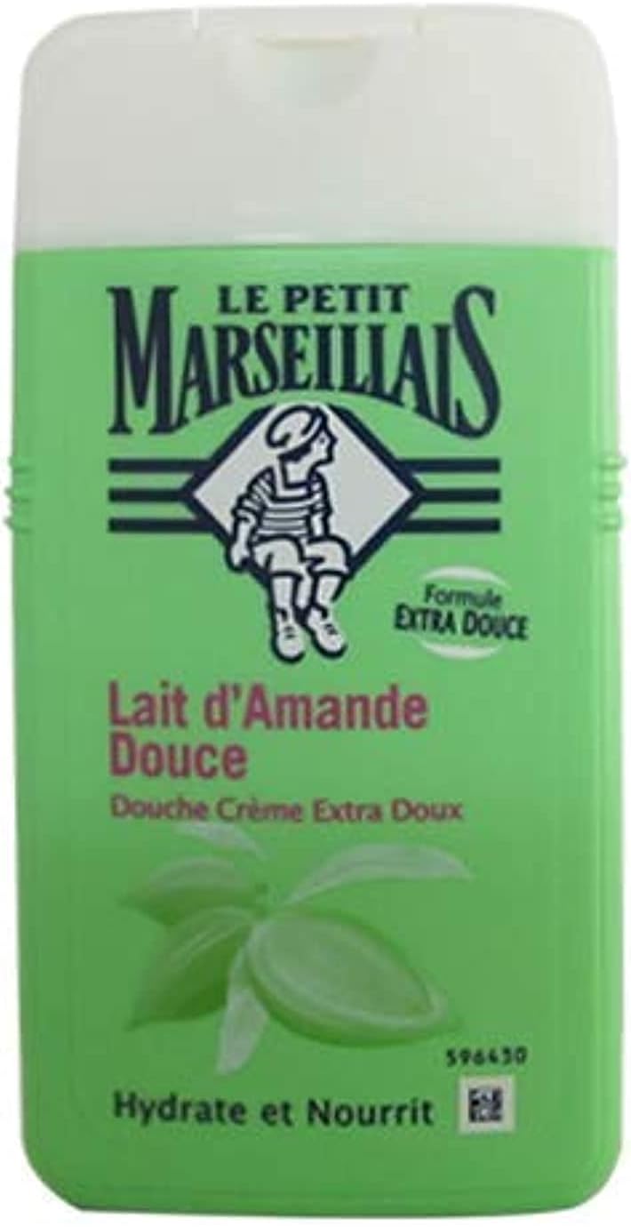 Le Petit Marseillais 1 Bottle of Body Wash Your Choice, French Shower Cream 6 Varieties 250ml (8.4oz) (Lait d'Amande Douce (Sweet Almond Milk)) - Image 1