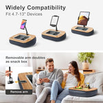 ERGONOV adjustable tablet mount rotating ninety degrees to demonstrate seamless switching between portrait and landscape modes.