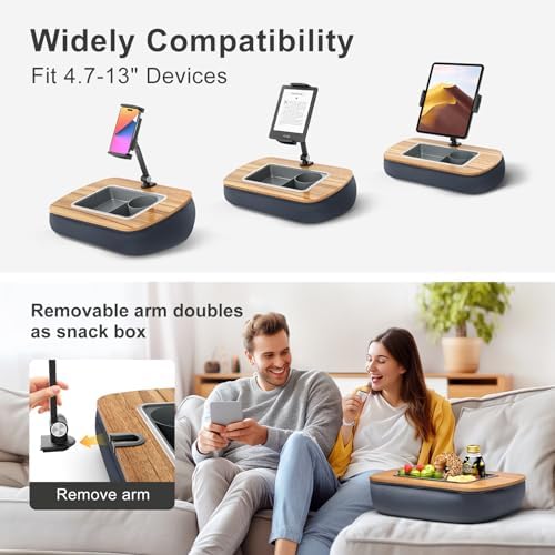 ERGONOV adjustable tablet mount rotating ninety degrees to demonstrate seamless switching between portrait and landscape modes.
