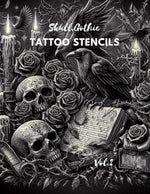 Skull gothic tattoo stencils: Tattoo design - Image 2