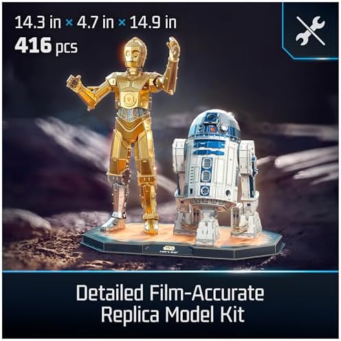 Star Wars droid duo model kit pieces on cardstock sheets