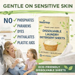 Eco friendly plastic free laundry soap strips for 80 loads